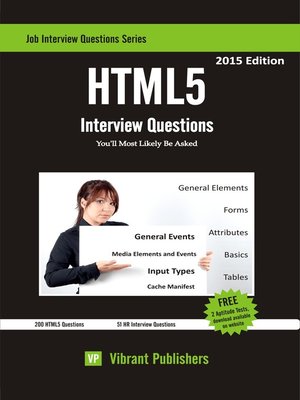 cover image of HTML5 Interview Questions You'll Most Likely Be Asked